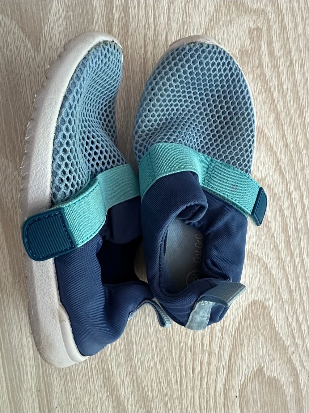 Cat & Jack Navy Blue and Teal Kids Slip-On Water Shoes